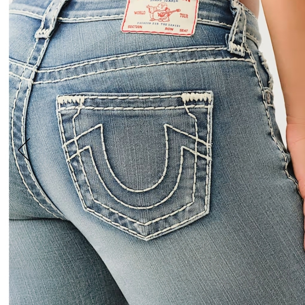 True Religion Becca Mid Rise Boot Cut Super T Jeans
